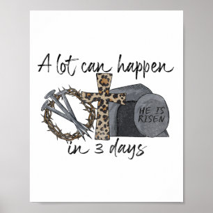 Mycket kan hända om tre dagar Glad påsk kristen Poster