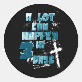 Mycket kan hända om tre dagar, kristen resurbana runt klistermärke