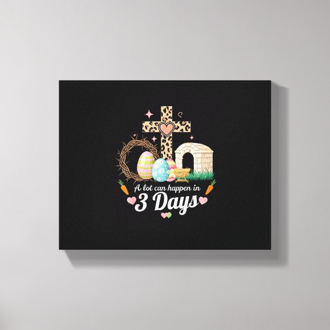 Mycket kan hända om tre dagar Påsk Jesus Religiösa Canvastryck (Framsida)