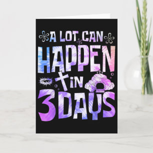 Mycket kan hända på 3 dagar Jesu uppståndelse påsk Kort