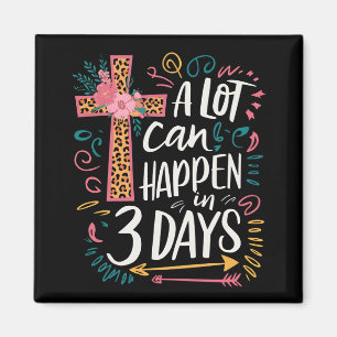 Mycket kan hända på 3 dagar Jesus påsk Magnet