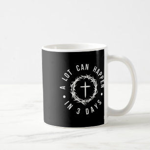 Mycket kan hända på 3 dagar Kristet kors Jesus E Kaffemugg
