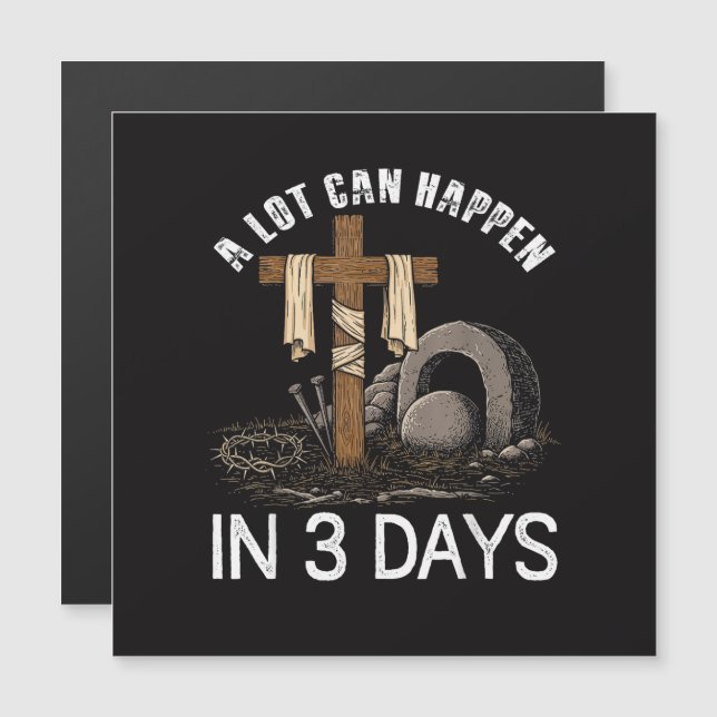 Mycket kan hända på 3 dagar Påsk Religiös (Fram/baksida)