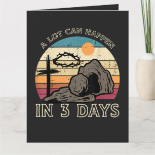 Mycket kan hända på 3 dagar påsk religiös kort
