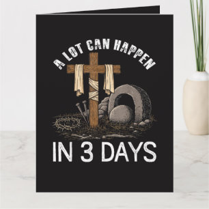 Mycket kan hända på 3 dagar Påsk Religiös Kort