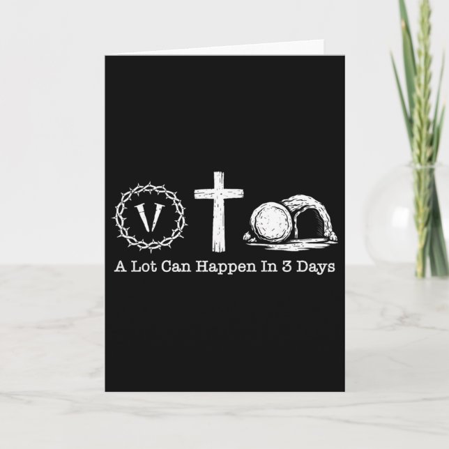 Mycket Kan Hända På 3 Dagar Påsk Religiösa Kvinnor Kort (Framsida)