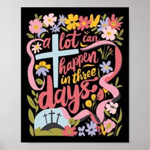 Mycket kan hända på 3 dagar Påsk Religiösa Kvinnor Poster