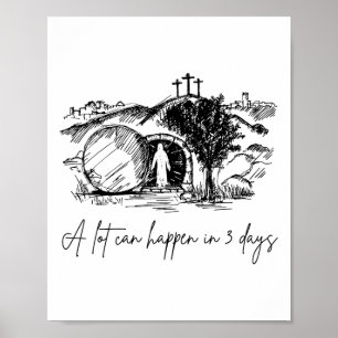 Mycket Kan Hända På 3 Dagar Påsk Religiösa Kvinnor Poster