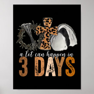 Mycket kan hända på 3 dagar Påsk Religiösa Kvinnor Poster