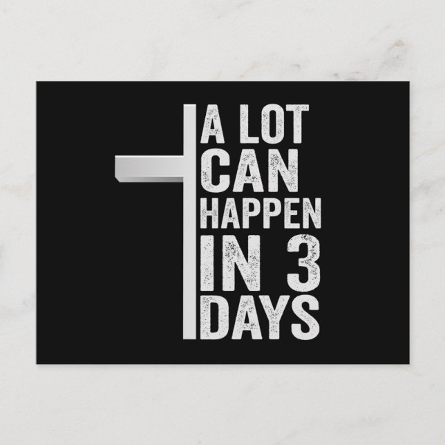 Mycket kan hända på 3 dagar Rolig påsk söndag Vykort (Framsida)