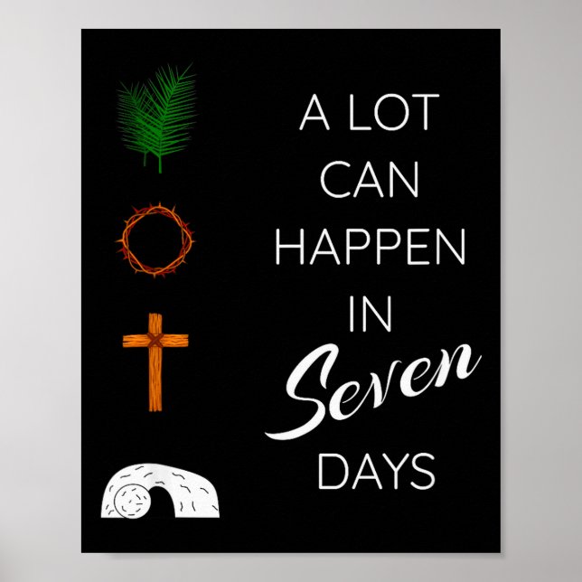 Mycket kan hända på 7 dagar Palmsöndag Stillavecka Poster (Framsidan)