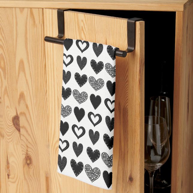 Mycket kärlek kökshandduk (Thirds Fold)