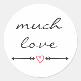 Mycket Kärlek Sticker Runt Klistermärke