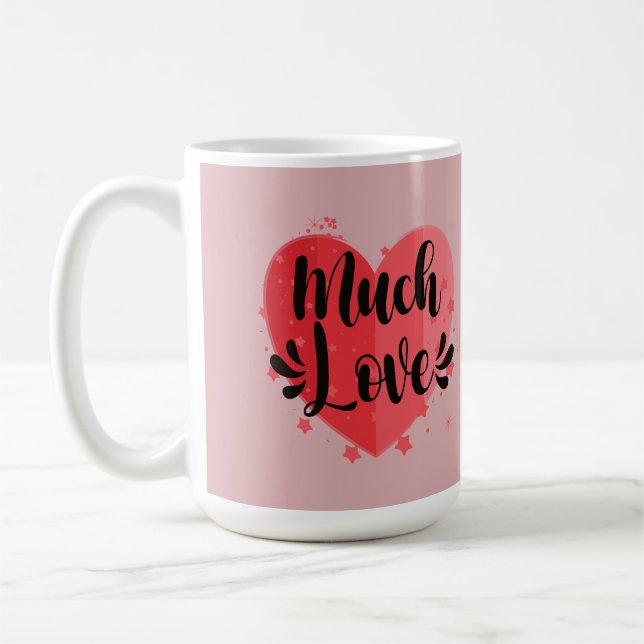 Mycket Kärlek, stort hjärta Kaffemugg (Vänster)