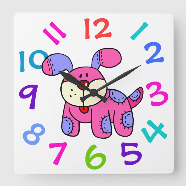 Mycket kittlås för Hund med kåpa av kåpa Fyrkantig Klocka (Framsida)