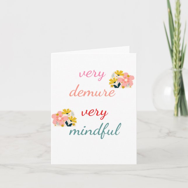 Mycket krävande, mycket krävande, mycket minutiös helgkort (Framsida)