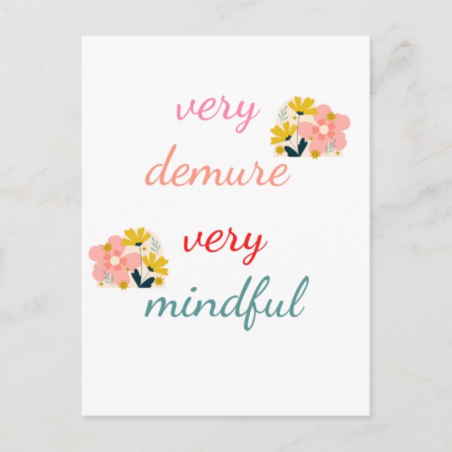 Mycket krävande, mycket krävande, mycket minutiös vykort (Framsida)