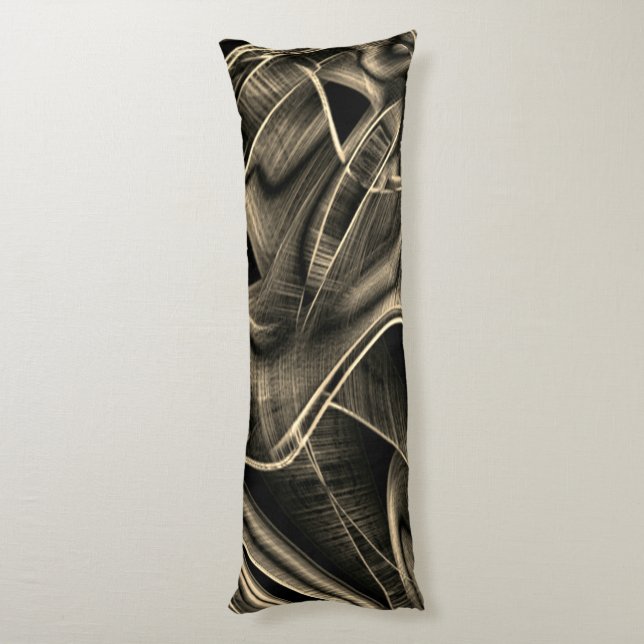 Mycket kronad tittar som bränt gräs med groovar kroppskudde (Baksidan (Vertikal))