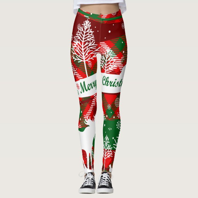 Mycket kute God jul Leggings (Framsida)