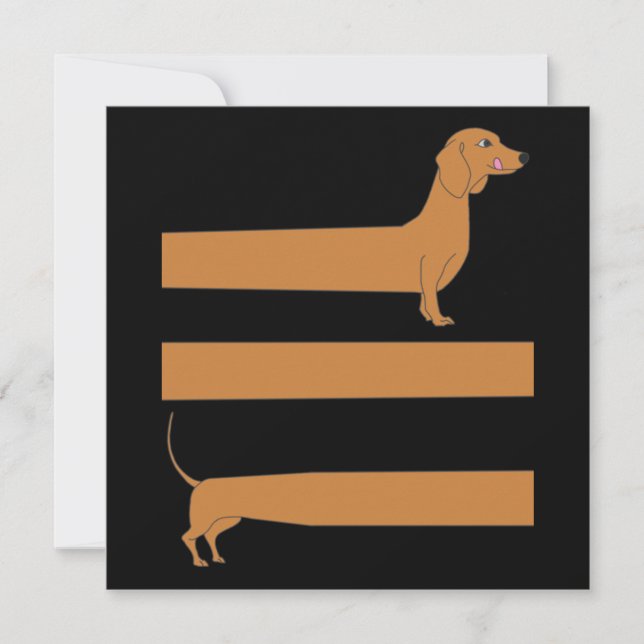 Mycket lång Dachshund roligt Anteckningskort (Framsida)