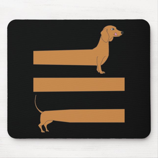 Mycket lång Dachshund roligt Musmatta (Framsidan)