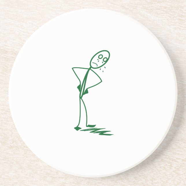 Mycket Ledsen Stick Man Underlägg (Framsidan)