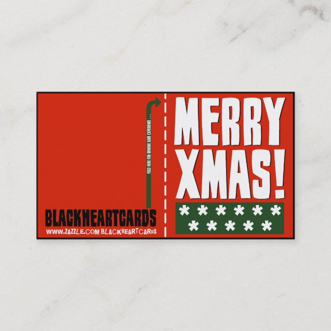 Mycket lilla julkort visitkort (Framsida)