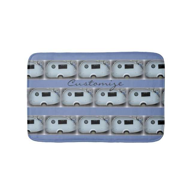 Mycket lilla Retro teardrophusvagncampare Badrumsmatta (Framsidan)