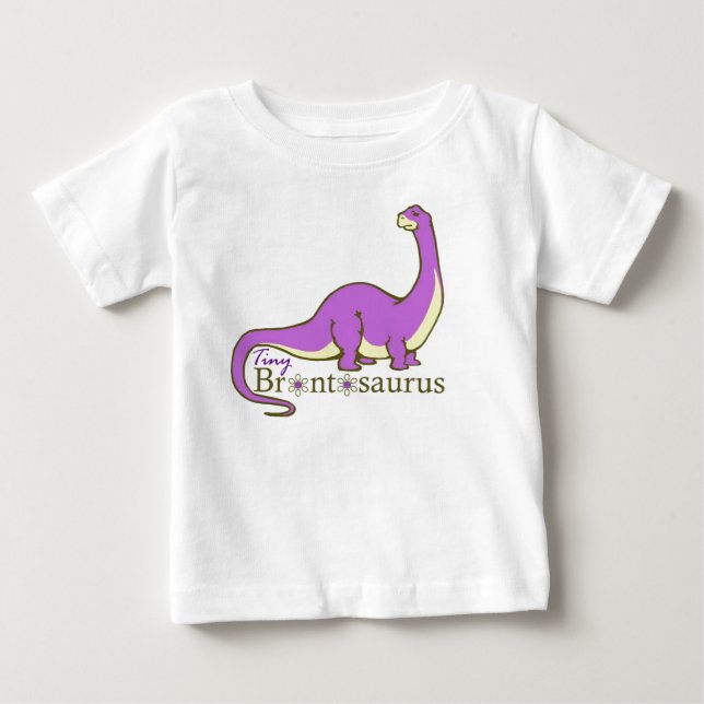 Mycket liten Brontosaurus, lila Tee Shirt (Framsida)