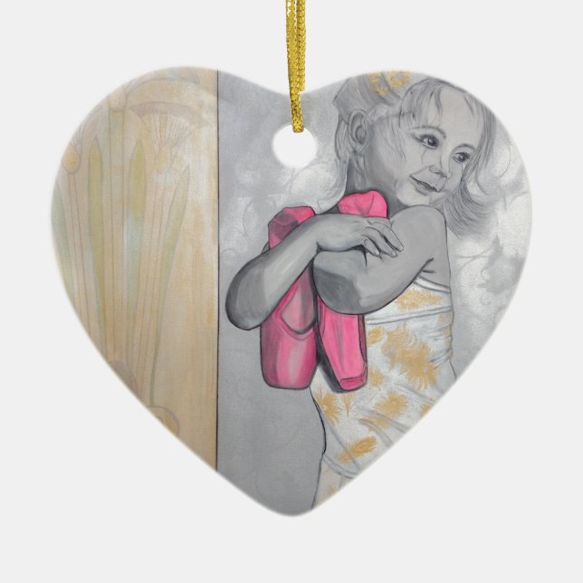 Mycket liten dansare julgransprydnad keramik (Framsidan)