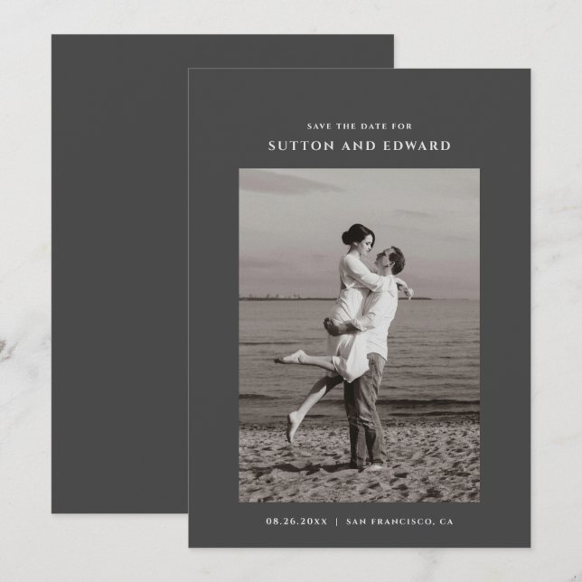 Mycket liten enkel bild spara datumet (Fram/baksida)