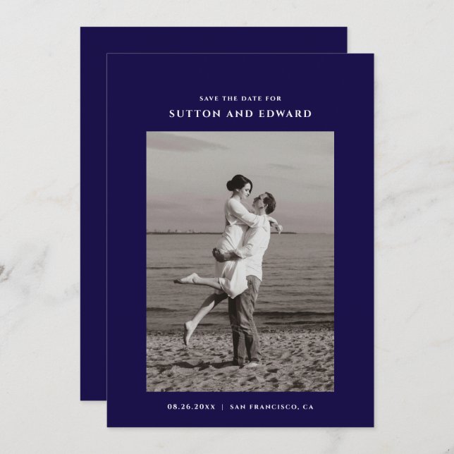 Mycket liten enkel bild spara datumet (Fram/baksida)