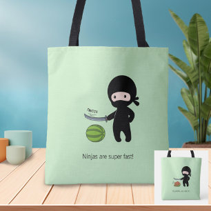 Mycket liten grönt för sidor för Ninja bita Tygkasse