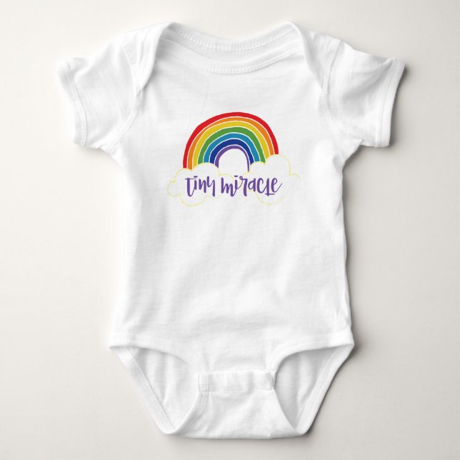Mycket liten mirakelregnbågebaby tee (Framsida)