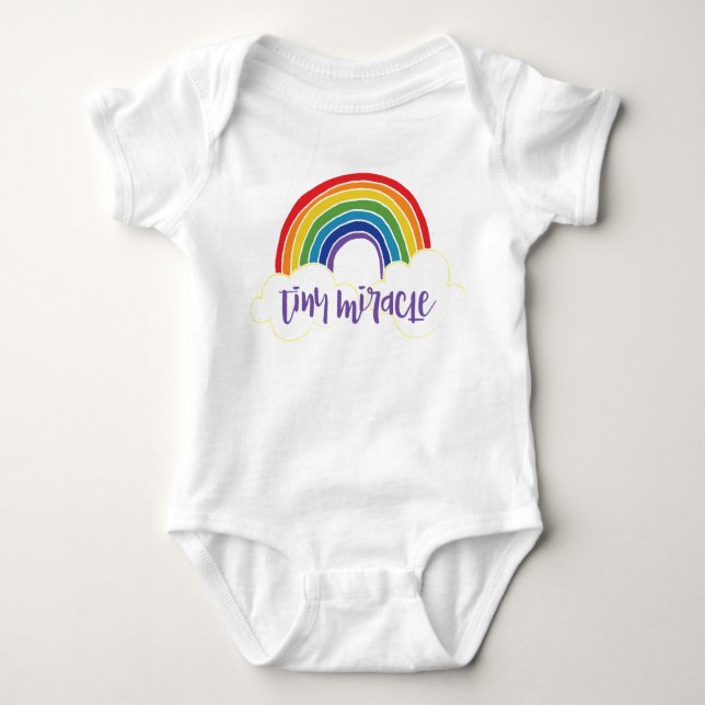 Mycket liten mirakelregnbågebaby tee shirt (Framsida)