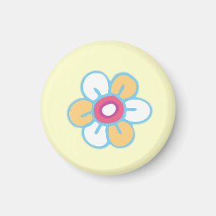 Mycket liten nätt blomma magnet