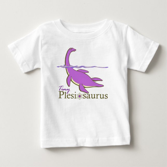 Mycket liten Plesiosaurus, lila Tee Shirt (Framsida)