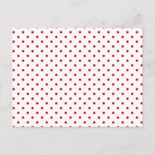 Mycket liten röd polka dots vykort