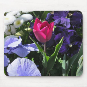 Mycket liten rosa tulpan Mousepad Musmatta