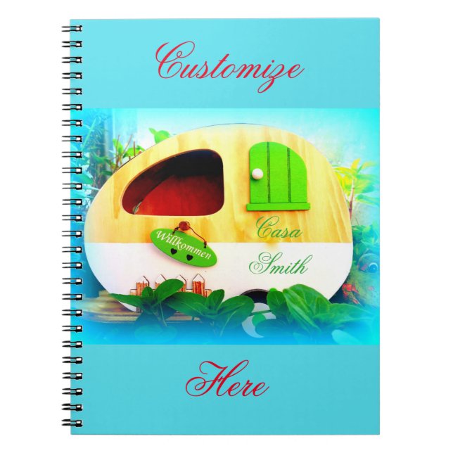 Mycket liten zigensk husvagncasa anteckningsbok (Framsidan)