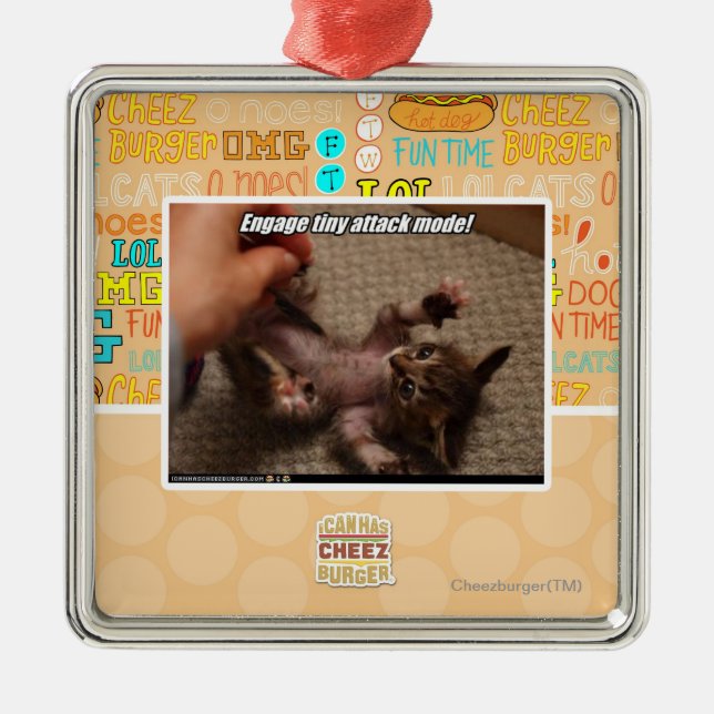 Mycket litet attackfunktionsläge för förlovad! julgransprydnad metall (Framsidan)