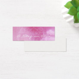 Mycket litet noterar med den rosa vattenfärg- & visitkort
