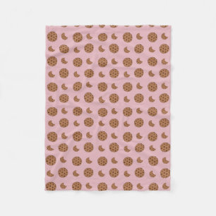 Mycket ljusa rosa kakor av choklad chip fleecefilt