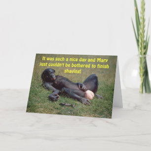 Mycket lustigt Bonobo Ape-gratulationskort Kort