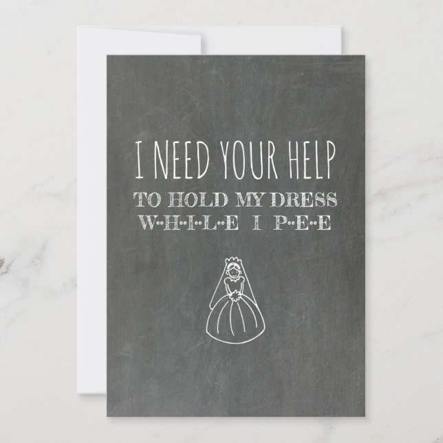 Mycket lustigt Frieri Bridesmaid/Maid of honor Inbjudningar (Framsida)