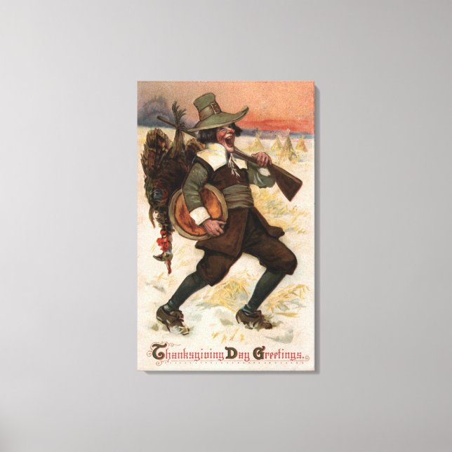 Mycket Lycklig Turkiet Hunter Canvastryck (Framsida)