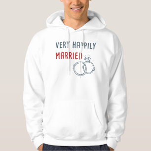 Mycket lyckligt gift matchande Make-fru par Hoodie