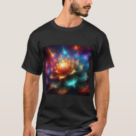 Mycket manipulerad Blommigt Fractal T Shirt