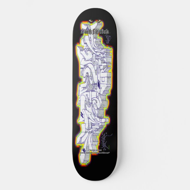 MYCKET Märkre 03 ~ Graffiti Art Pro Skateboard Dec Bräda 20,5 Cm (Framsida)