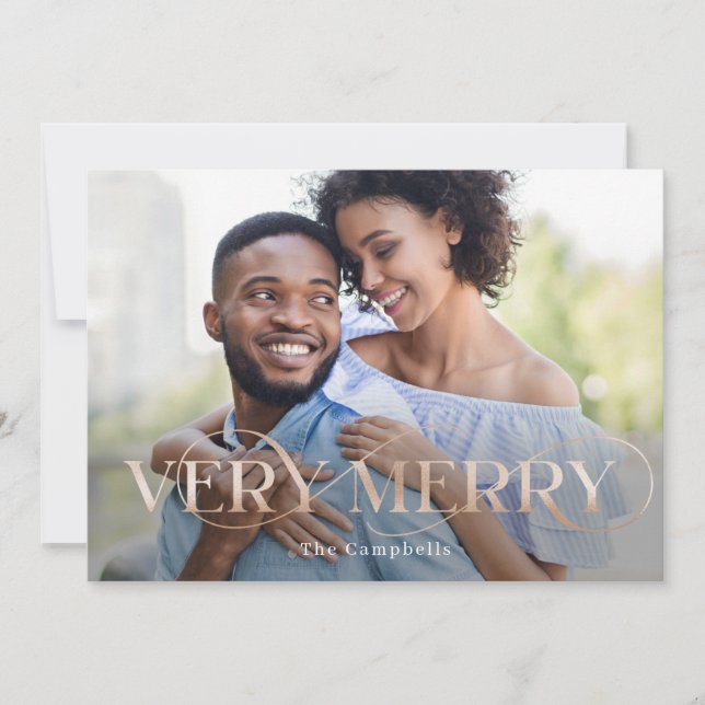 Mycket merry Helgdag Photo Card Julkort (Framsida)